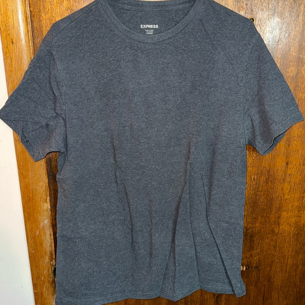 Express Gray T-shirt, Large, 5% spandex, Slim Fit